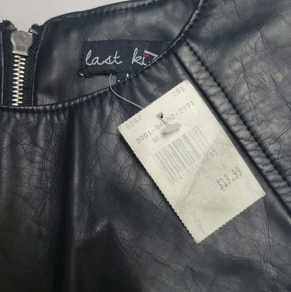 Fauc Leather Peplum Top - Picture 3 of 6